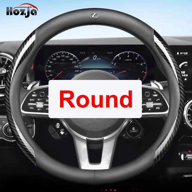 Leather Car Steering Wheel Cover for Lexus LX RX ES NX TX IS 2013 - 2019 2020 2021 2022 2023 2024 2025 Auto Interior Accessories