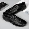 Summer New Crocodile pattern man loafers High Quality Genuine Leather driving shoes Men's Non-Slip Sneakers Casual walking shoes