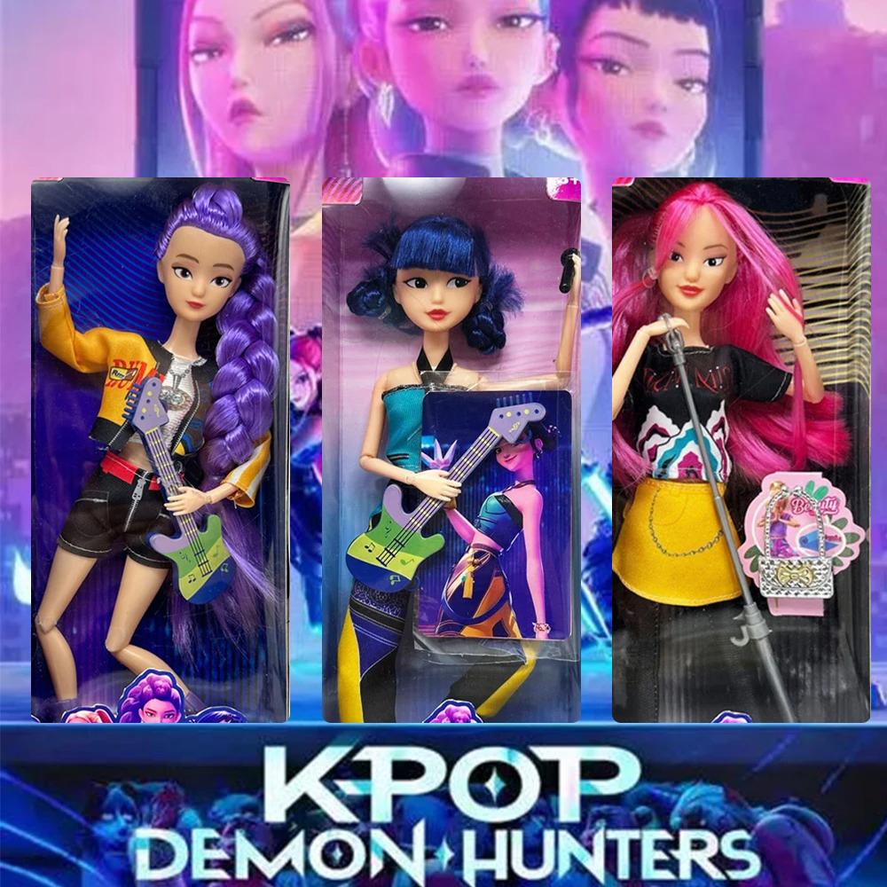 2026 HOT NEW Anime KPop Demon Hunters Doll Vinyl Toy Rumi Mira Zoi Character Vinyl Mask Figurine Birthday Gift Fan Club Gifts