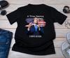 T-shirt Charlie Kirk, Vrai Patriote 1993-2025 Rip Mémorial Drapeau Américain T-shirt Unisexe