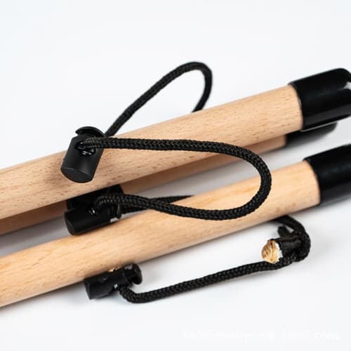 Vilom Wooden Drum Stand for Handpans, Detachable, Standing or Sitting, Universal Tripod Stand, Solid Wood Construction, Stable Design, Storage, Perfor