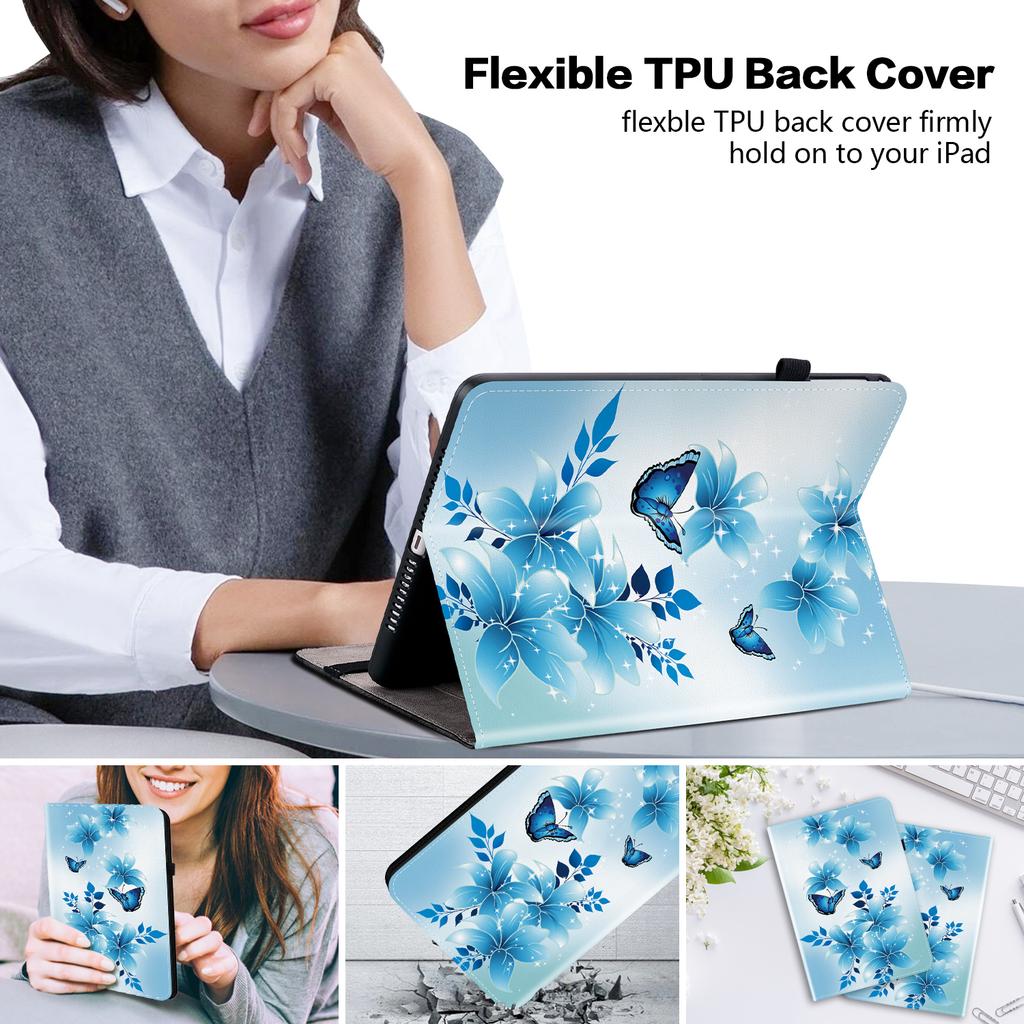 PU Leather Tablet Case for Apple iPad Pro 11 (2020)-11 Styles! Durable,with 2 Stand Slots,Pencil Holder & Card Slots,Flexible TPU Back Cover
