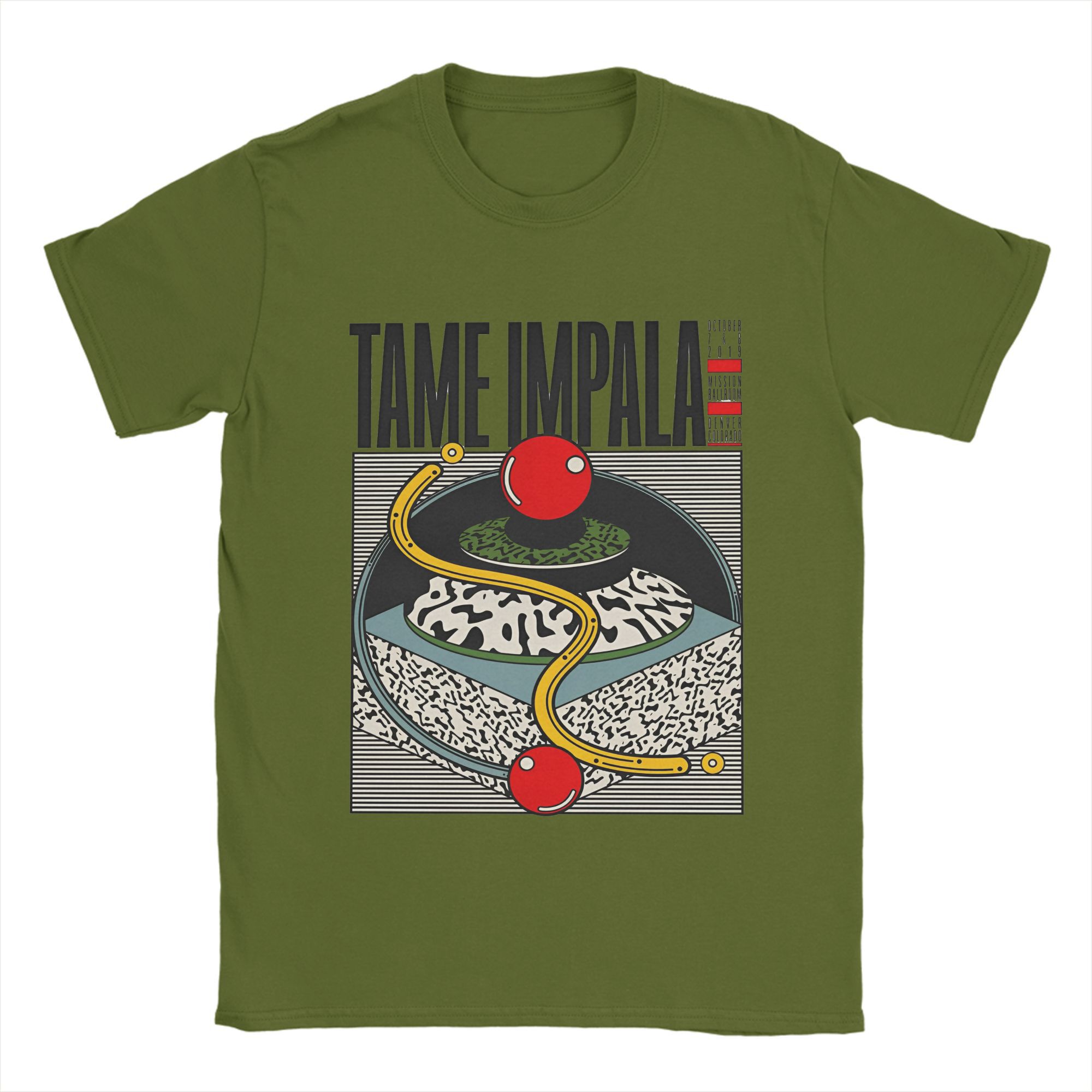 GUOYAN TOP Grappig Tame Impala T-shirt Heren Ronde Hals Puur Katoen T-shirts Pop Rock Korte Mouw Tees 4XL 5XL Tops M