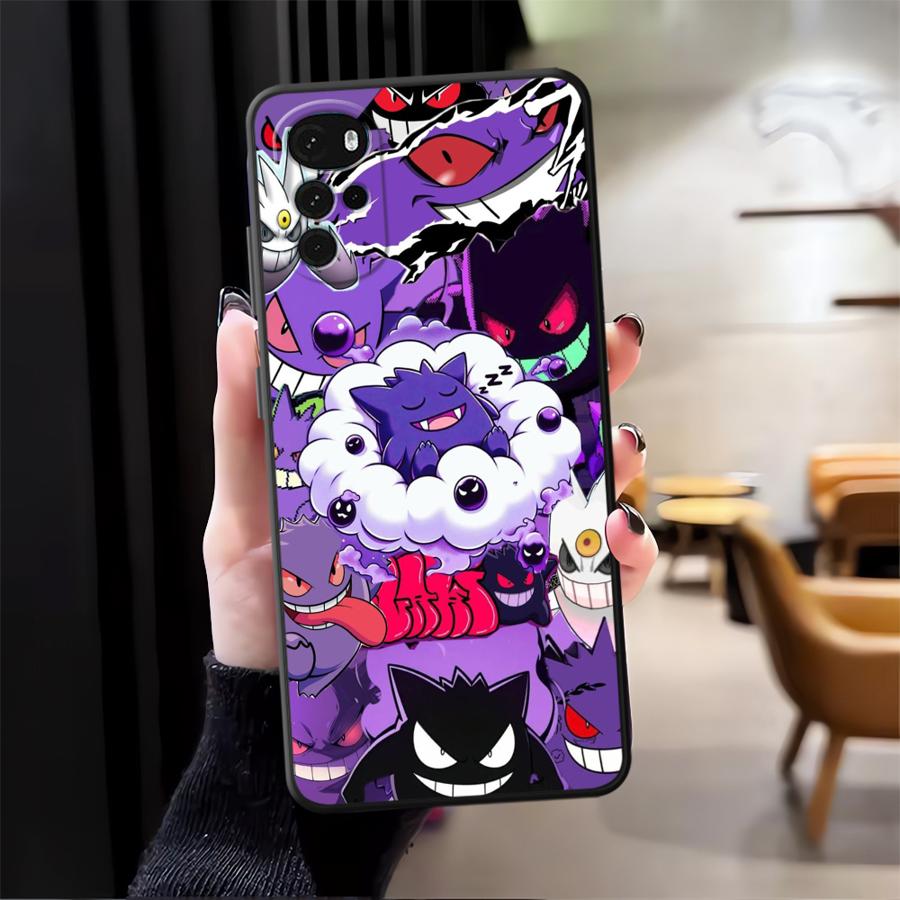 Case for Motorola Moto G52 G22 Edge40 G32 G60s G51 G73 G50 G53 G30 G71 Edge 20 Pro 30 Lite Phone Cover Hot Pokemon Gengar