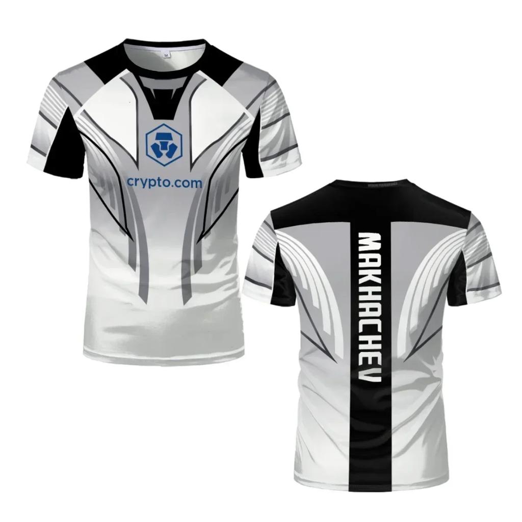 Fläktformade Rundhalsade 3D-tryckta Sport-T-shirts med Korta Ärmar för Utomhusbruk för Män och Kvinnor