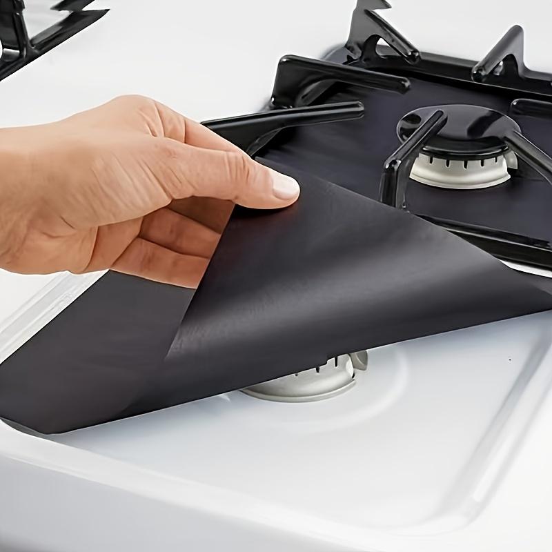 [Oil-Proof Stove Protector] 4pcs Oil-Proof Kitchen Gas Stove Protector Mat | Gas Range Liner, Stove Top Cover, Kitchen Accessories