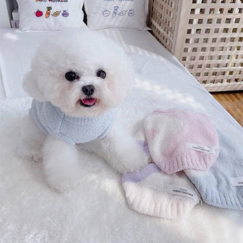 Pet clothes, half-fleece warm homewear, autumn and winter dog cat vest, velvet and thicker than bear