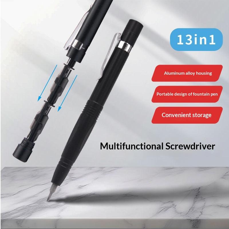

Набор прецизионных отверток-ручек 13 в 1 Портативный скрытый многофункциональный инструмент для ремонта телефона, компьютера, очков, мебели