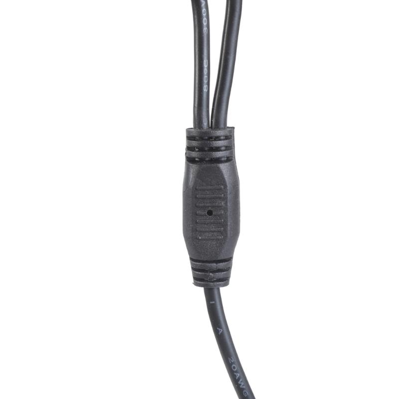 DC5521 Y Splitter Power Cable 5.5x2.1mm Female to 2 Male Extension Switcher for CCTV LED Light Bar 37CM