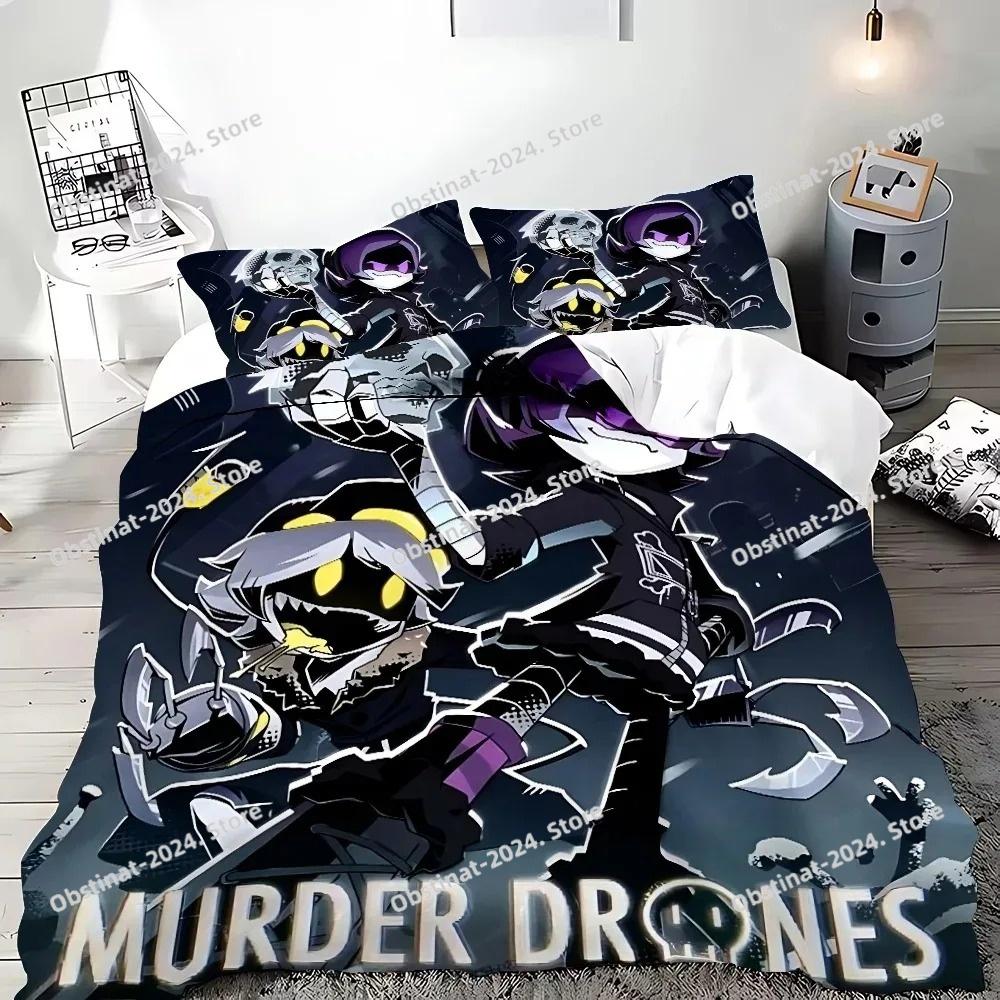 M-Murder-Drones Bedding Set Printed Bed Set Duvet Cover Sheet Pillowcase Soft Quilt Cover Full Queen King Size Large Size Gift