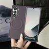 Carbon Fiber Pattern PU Leather Magnetic Phone Case For Samsung Galaxy Z Fold 6 5 4 3 Fold6 Fold5 Fold4 Fold3 5G Hard Back Cover