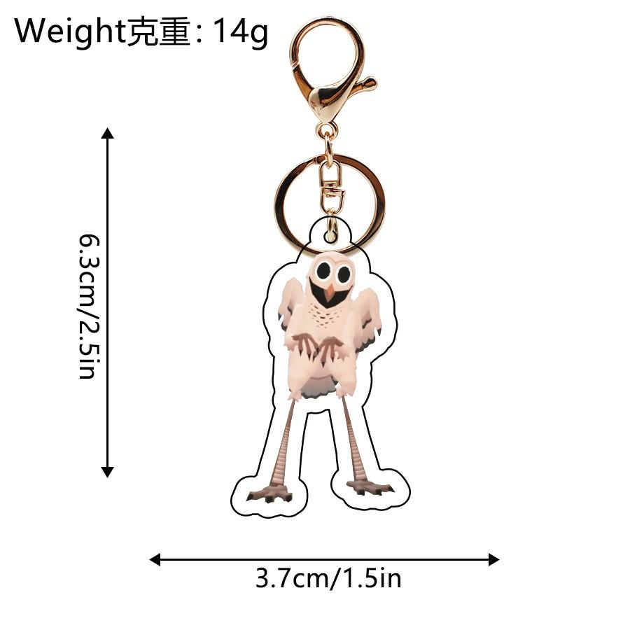 New Game 99 Nights In The Forest Keychain Bag Accessories Acrylic Pendant 99 Nights In The Forest Deer Owl KeyRing Fans Gifts