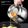With Strainer Stainless Steel Oil Kettle 1.5/2L Grease Container Filter Oil Pitcher  Deep Frying
