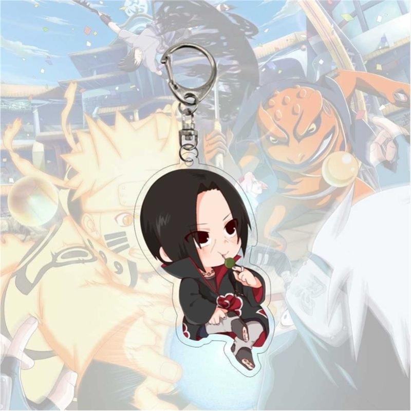 Anime Naruto Acrylic Keychain Accessaries Uzumaki Naruto Cartoon Keyring