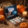 Halloween Countdown Calendar with Days of Surprise Figurines 3D Decorations for Festive Holiday
