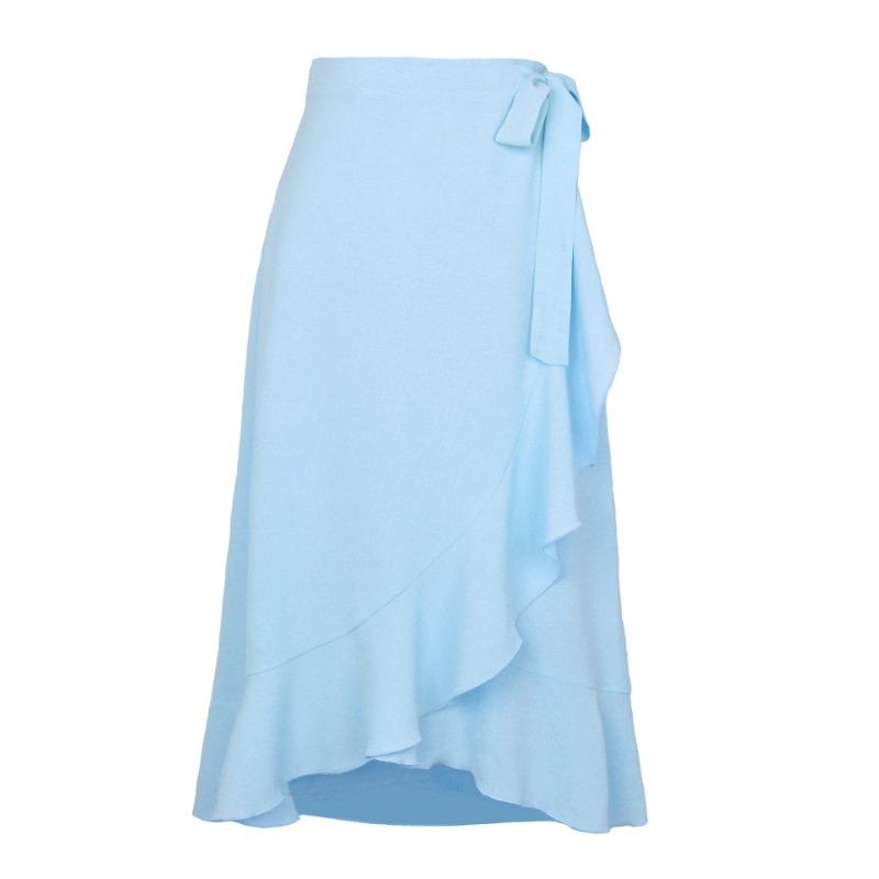 Summer fashion new all-match women's skirt, one-piece lace-up irregular ladies elegant skirt