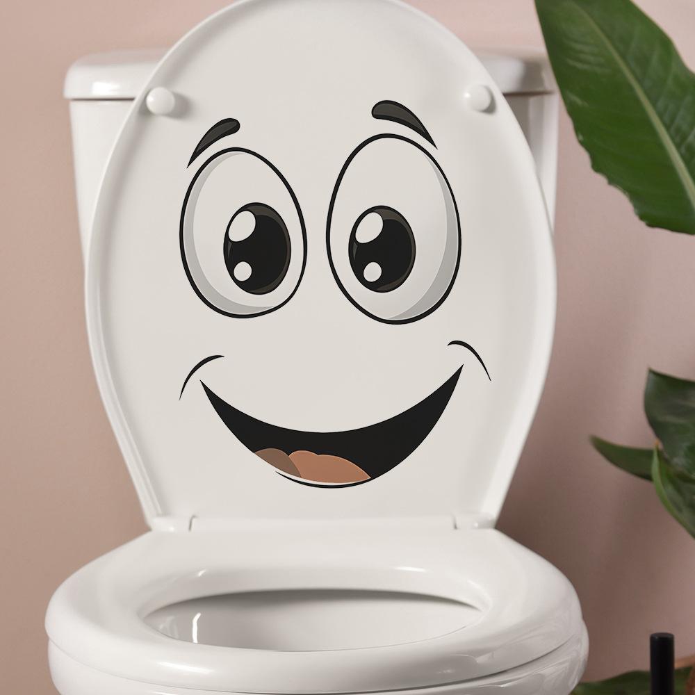 Creative Big Eyes Quirky Expression Bathroom Bathroom Decoration Wall Stickers