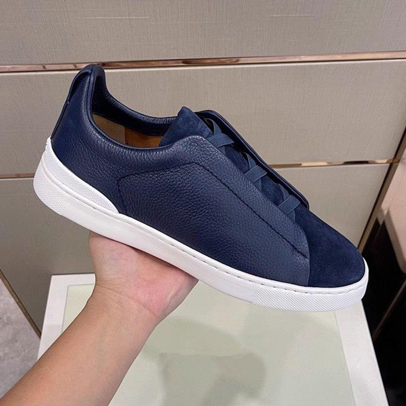 

Мужские осенние кеды 2025 года с низким верхом, нескользящие, слипоны на резинках 39