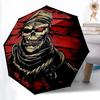 1 Stück Totenkopf-Maske Automatisch Öffnen/Schließen, 8-Rippen Stabiler Rahmen Kompakter Reise-Regenschirm für Männer & Frauen S1222095