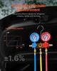 3.5 CFM HVAC Single Stage Rotary Vane Vacuum Pump and Manifold Gauge Kit Compatible with R134a, R22, R12, R502, R502, R410A, R404, and R407C
