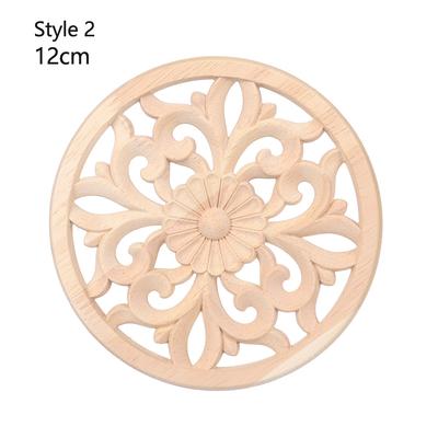 1 Pièce Multi-styles Pièces de Meubles Européens Sculpture sur Bois Décoratives Figurines en Bois Artisanat Appliques d'Angle Cadre Bois Sculpté