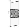 Vidaxl Shower Wall, Transparent ESG Glass, 80X195 Cm, Black