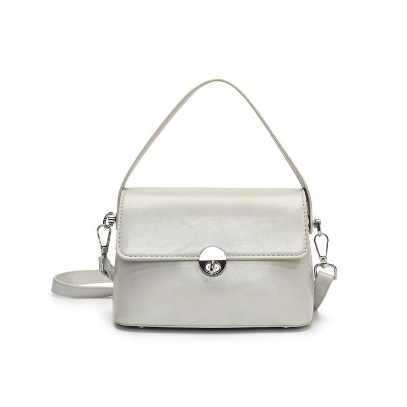 Premium Jednokolorowa Przenośna Mała Kwadratowa Torba Damska Modna Casualowa Wszechstronna Torba na Ramię Kurierska