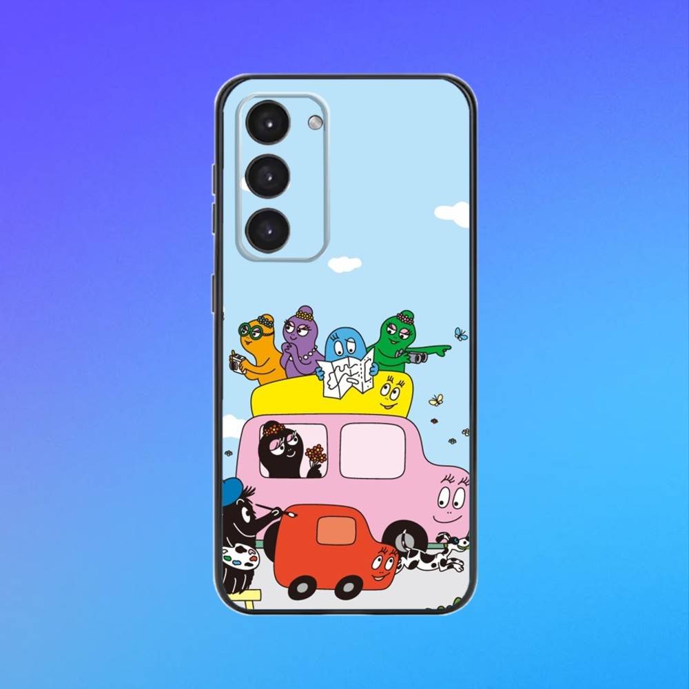 Cartoon B-Barbapapa Black Soft Phone Case  For Samsung Galaxy A73,A72,A71,A53,A52
