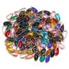 5pcs/pack Glass Edging Pendant Colorful Drop Shaped Charms for Jewelry Making DIY Necklace Bracelet Earring Findings