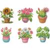6pcs 2D/flat Acrylic DIY Independence Day Design Diamond Art Fridge Magnet Kit Refrigerator Mailbox Home Decoration DIY Crafts