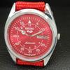 AUTOMATIC VINTAGE REFURBISHED SEIKO 5 6309A JAPAN MENS RED DIAL WATCH a442296-1