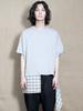 Deumakeu Unisex Pin Check Lab Short Sleeve Oversized T-Shirt Gray