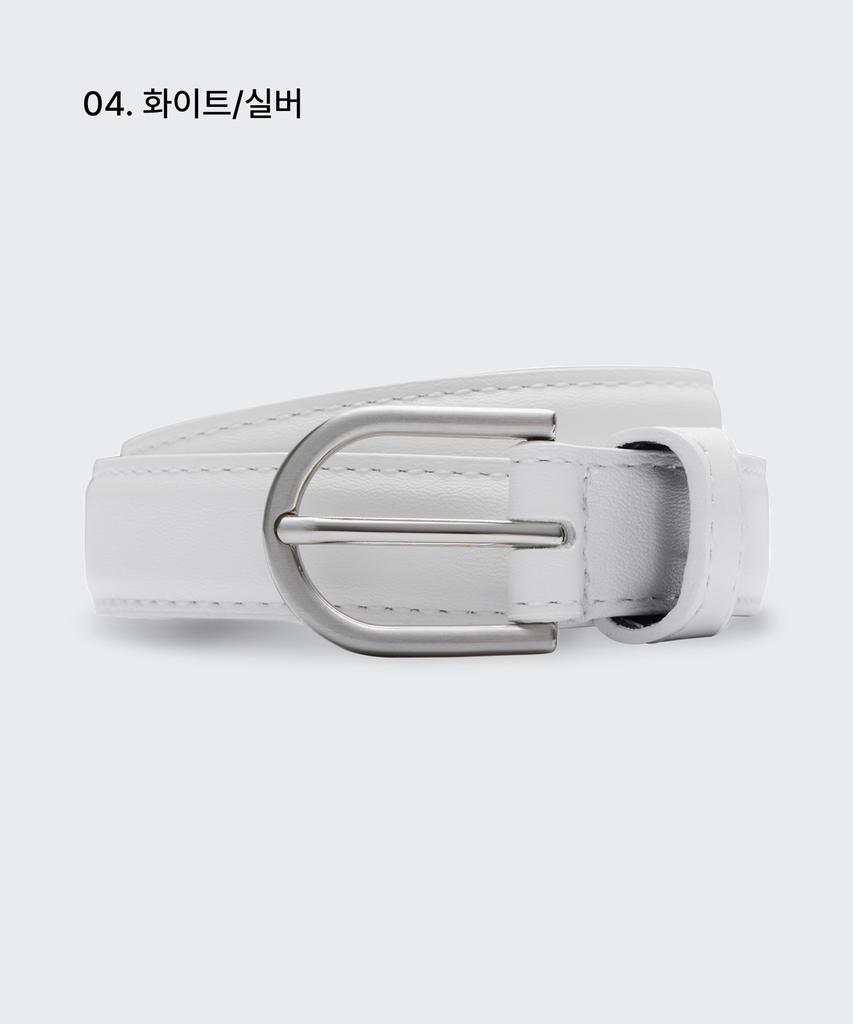MUSINSA STANDARD WOMAN Women'S Synthetic Leather Slim Belt_20Mm (Type A)