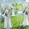 Artificial Rose Wedding Chair Back DecorationArtificial Flower Corridor Corridor Decoration Wedding Chair Back Flower
