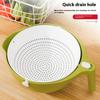 Double Drain Basket Kitchen Sink Strainer for Rice Washing Noodles Vegetables Fruit Kitchen Gadget Colander Strainers