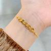 Gold-Plated Crushed Ice Five Emperor Coins Bracelet: Women's Light Luxury, Niche High-End Style for Wealth and Good Fortune.