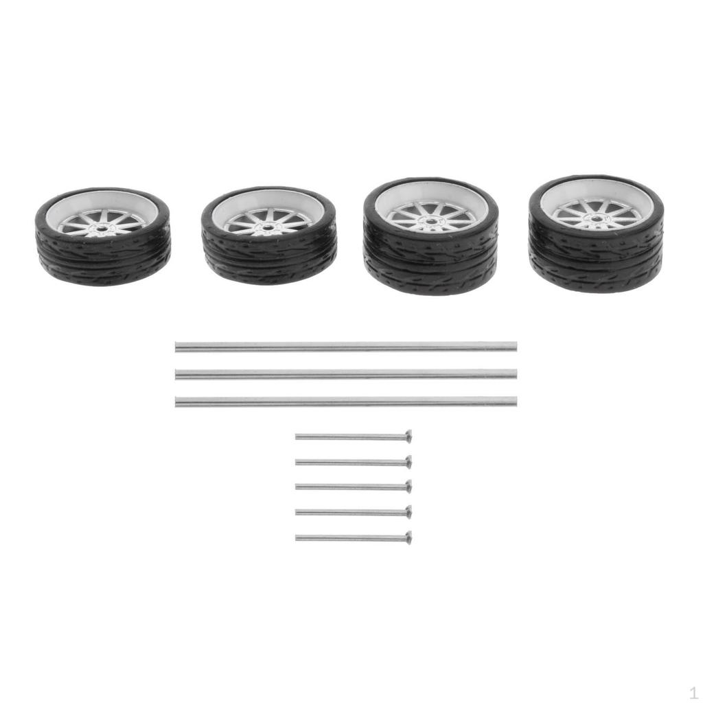 1:64 Scale Diecast Car Wheel And Tire Combo