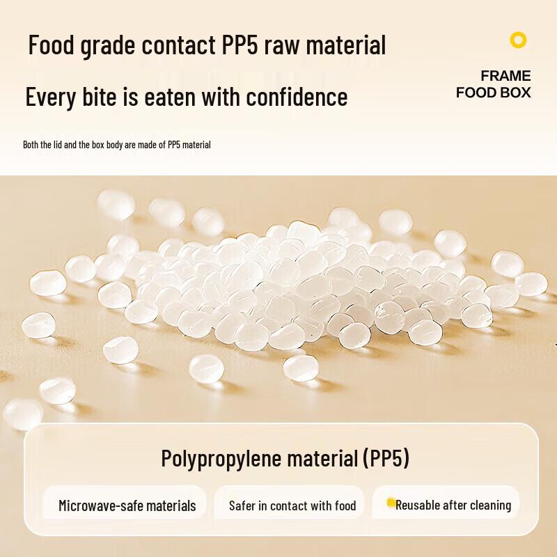 Temeiju Disposable 5-Compartment Rectangular Takeout Meal Box with Lid (150-Pack)