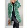 2024 Autumn/Winter Fashionable European and American Leopard Print Plush Mid-Length Jacket