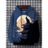 Autumn And Winter Animal Men's Hoodie Japanese Style Harajuku Art Casual Sports Hoodie Pattern Autumn And Winter