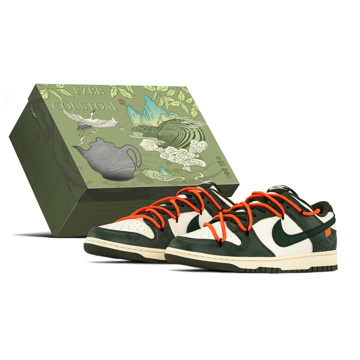 

Nike Dunk Slip Resistant Abrasion Resistant Low top Skateboard Shoes Men s Green White HF5441-102(TeamA-S-BOX) 44