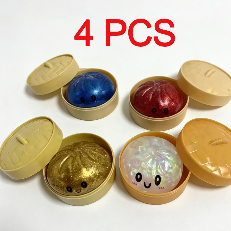 Knoedel Squishy Knijpbal Simulatie Voedsel Sensorisch Fidget Speelgoed met Stoompan Stressverlichting Huis Bureau Ornament Cadeau