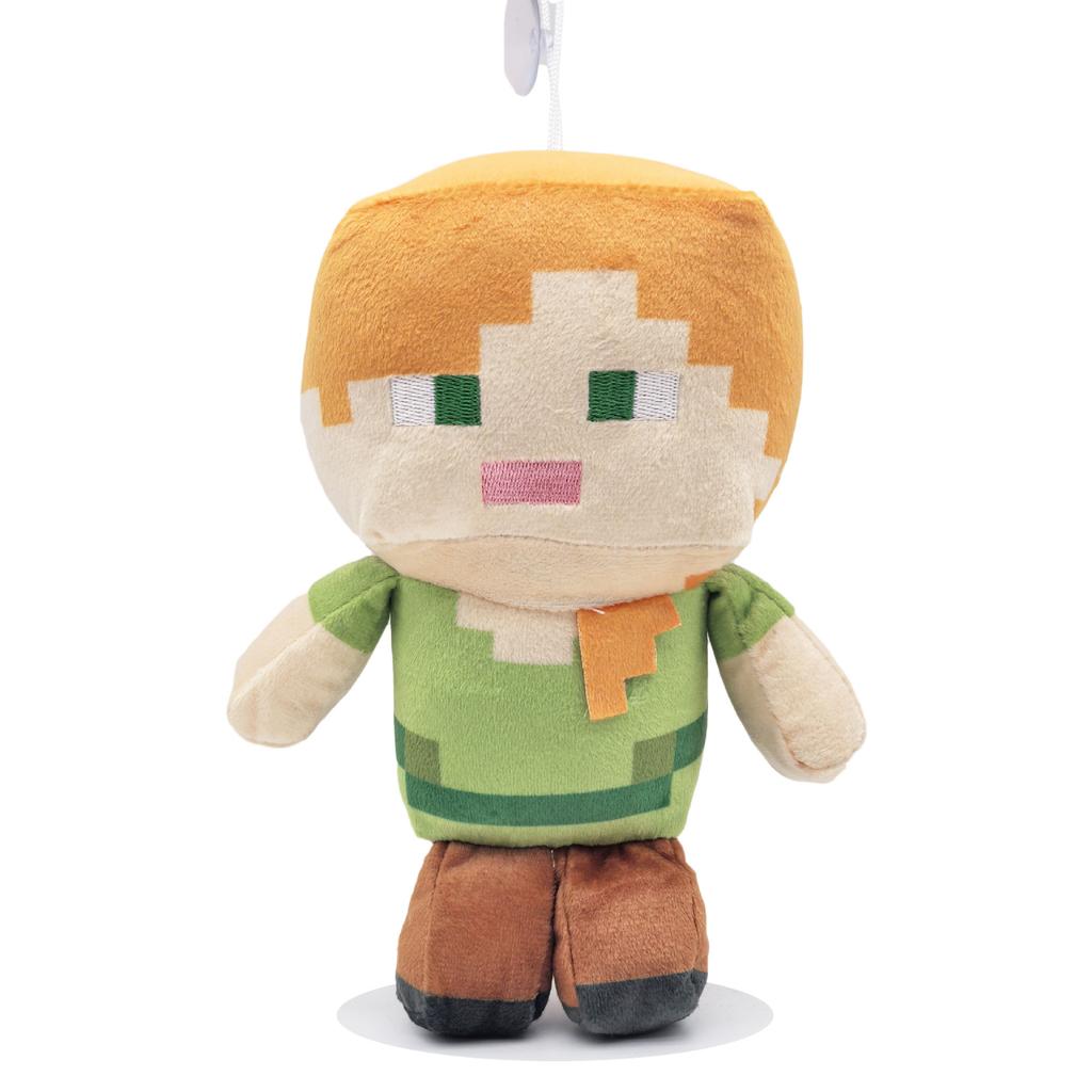 Pixel-Style Plush Toy Set – Block Character Stuffed Animals Mini Collection for Gaming Fans Kids Room Decor