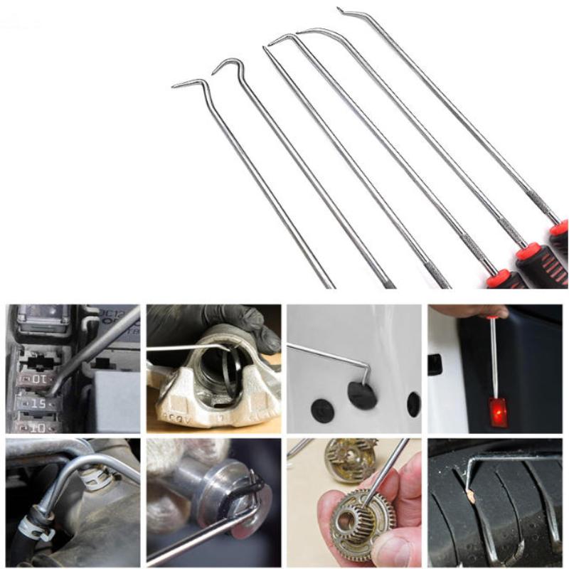 4/10Pcs Heavy Duty Pick Hook Tool Kit Rust Resistant Carbon Steel Maintenance Set for Automotive Repair Garage Work