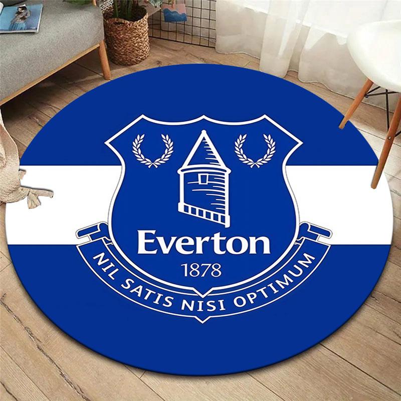 Everton F.C Round Area Rug,Carpet Rug for Living Room Bedroom Sofa Playroom Decor,Non-slip Floor Mat