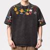 American Fashion Brand Cartoon Printed Casual Short-Sleeved T-shirt Boys Summer Niche Loose Tops Ins
