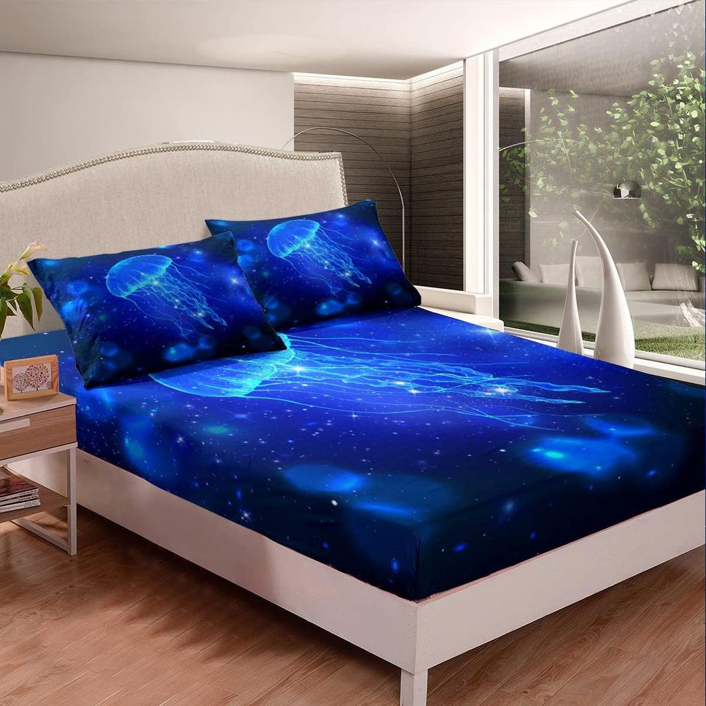 Colorful Rainbow Pattern Mattress Three-Piece Digital Printing Couple Bedspread Bedding Set