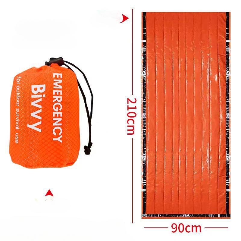 1PC Portable Waterproof Emergency Survival Sleeping Bag Outdoor Camping Gear Thermal Sack First Aid Rescue Kit Mylar Blanket