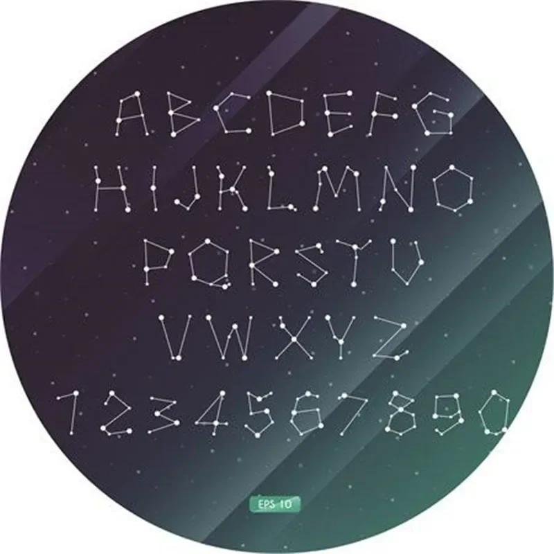 

Mystery Constellation Printed Round Carpet Sun and Moon Living Room Rugs Camping Picnic Mats Anti-Slip Yoga Mat for Living Room Diameter 40cm