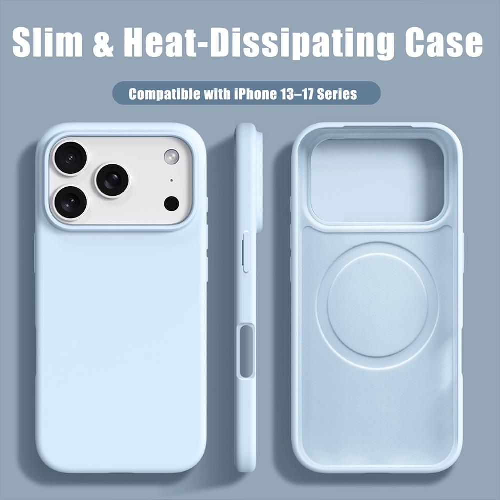 

Luxury For Magsafe Magnetic Phone Case For iPhone 17 16 15 14 13 Pro Max 16Pro 17Pro Original Liquid Silicone Cases Soft Cover iPhone 15
